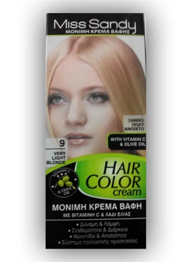 Miss Sandy Hair Color Cream 9/0 Ξανθό Πολύ Ανοιχτό 60ml