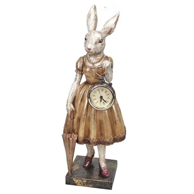 Lady Rabbit σε μπαρόκ στυλ με ρολόι 13x11x35cm Zaros 22467 TM352