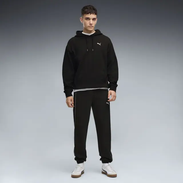 Puma Ess Elevated Relaxed Material Hoodie (694309-01) - Μαύρο 2