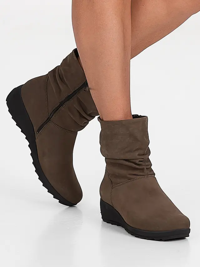 Mephisto Μποτάκια Γυναικείο δέρμα Nubuck Καφέ MEP/AGATHA WALNUT 2