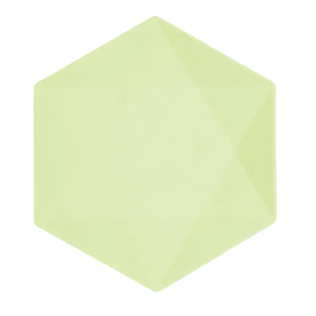 Πιάτα εξάγωνα Vert Decor Green 26.1 x 22.6 εκ - Πράσινο Παστέλ / 6 τεμ