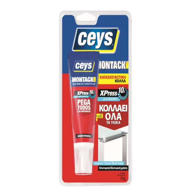 Κατασκευαστική Κόλλα CEYS MONTACK XPRESS Διάφανο 80g