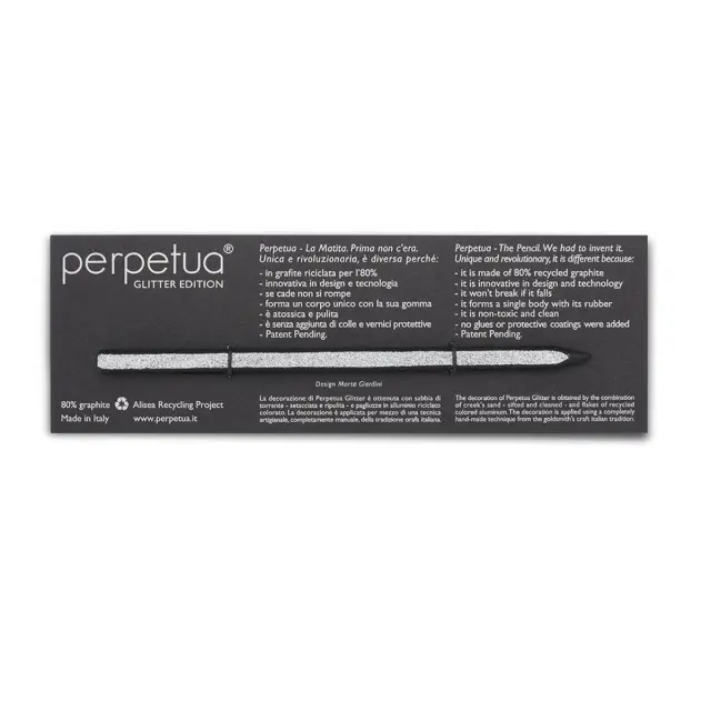 Perpetua Glitter Pencil Light Silver