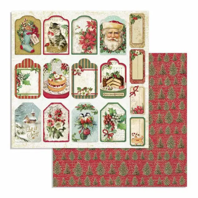Χαρτί Scrapbooking Stamperia Διπλής Όψης - Tag - 31x30cm