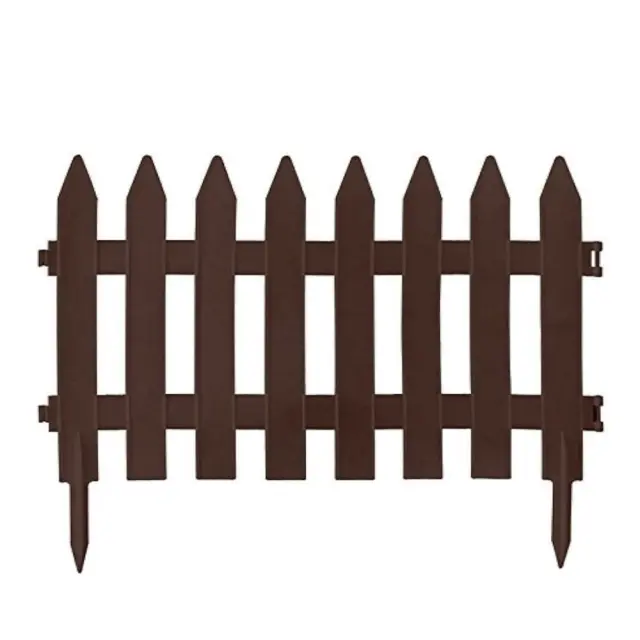 Prosperplast IPLSU-R222 Φράκτης κήπου πλαστικός Garden Classic (7τμχ) 3,22m x 35Υcm Καφέ / 103768