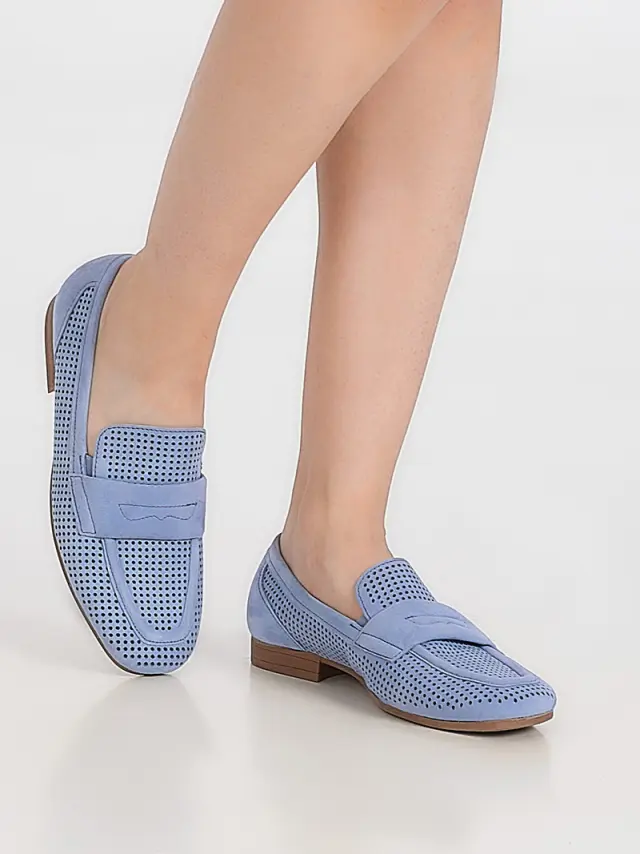 Gabor Μοκασίνια-Loafers Γυναικείο δέρμα Nubuck Μπλέ GAB/22424 26-AZUR 2