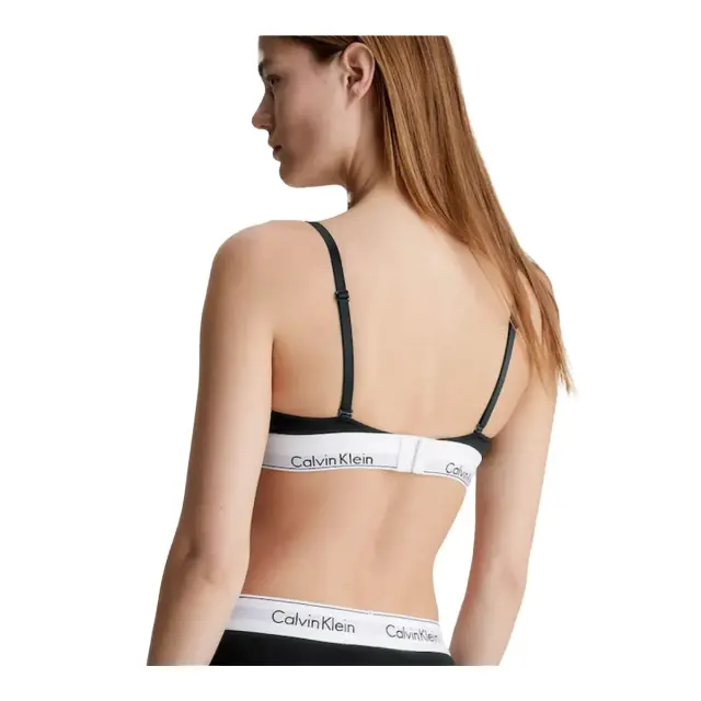 Calvin Klein Γυναικείο Μπουστάκι Lght Lined Triangle Modern Cotton, Χρώμα Μαύρο - L 2