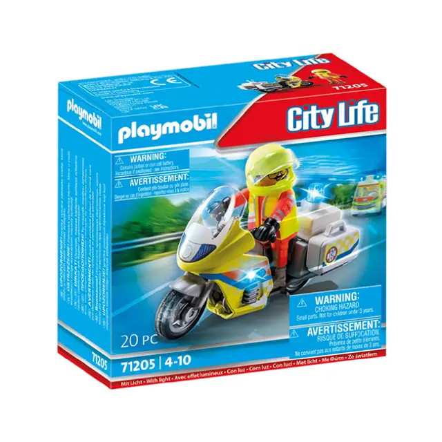 Playmobil City Life Διασώστης με Μοτοσικλέτα (71205)