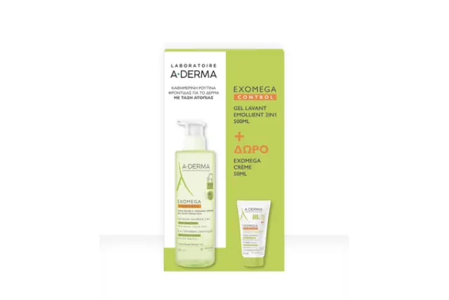 Α- Derma | Exomega Gel 2 in 1 500ml & Aderma Exomega Creme 50 ml Δώρο | 1 set