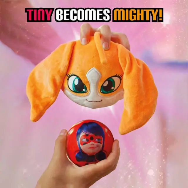 Miraculous μπάλα miraball με ζουληχτό ήρωα kwami