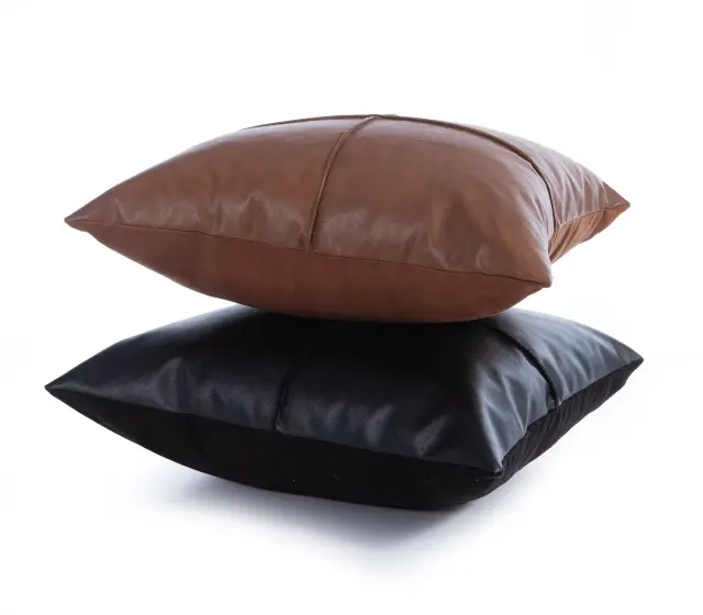 Nef-Nef Homeware Μαξιλάρι Τεχνητό Δέρμα Lethal 45x45 Black 3