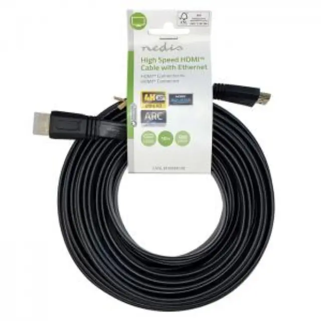 Flat καλώδιο High speed HDMI with Ethernet, HDMI αρσ. - HDMI αρσ., με επίχρυσες επαφές, 10m. 3