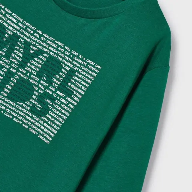 Mini 2 έως 10 ετών Μπλούζα γράμματα Better Cotton πράσινο 2