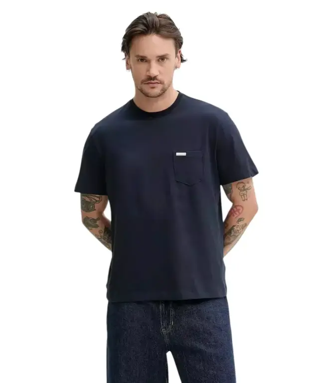 Guess - Ανδρικό T-shirt Essential Logo Regular Fit M5RI74K8FQ4-A71W Μπλε
