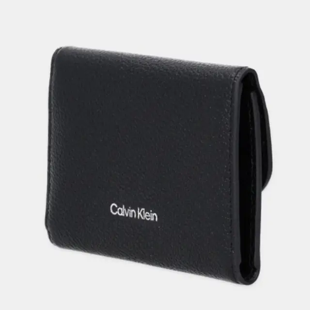 Calvin Klein Μικρή Θήκη για Κάρτες Stone Lock Slouchjy RFID από Φυσικό Δέρμα Μαύρη 2