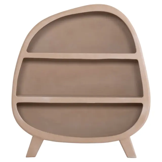 Ραφιέρα σειρά Santorini MDF σε καφέ χρώμα 120x38x133 εκ. 3