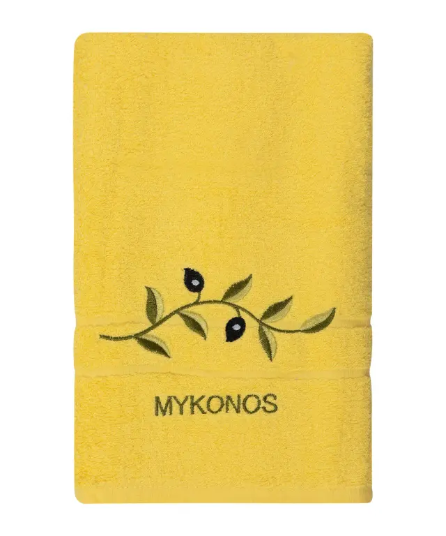 Πετσέτα Προσώπου (50cm x 100cm) Κίτρινο με Κλαδί ΜΥΚΟΝΟΣ -