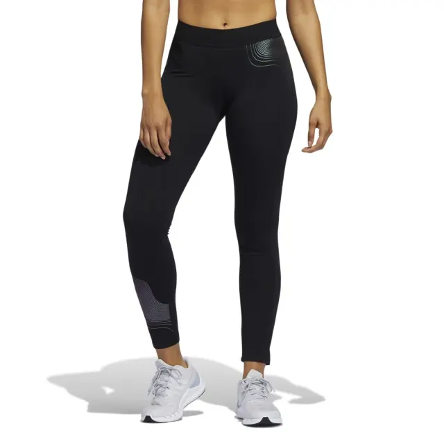 adidas Holiday Shine Graphic Tight (H55223-Black) - Μαύρο
