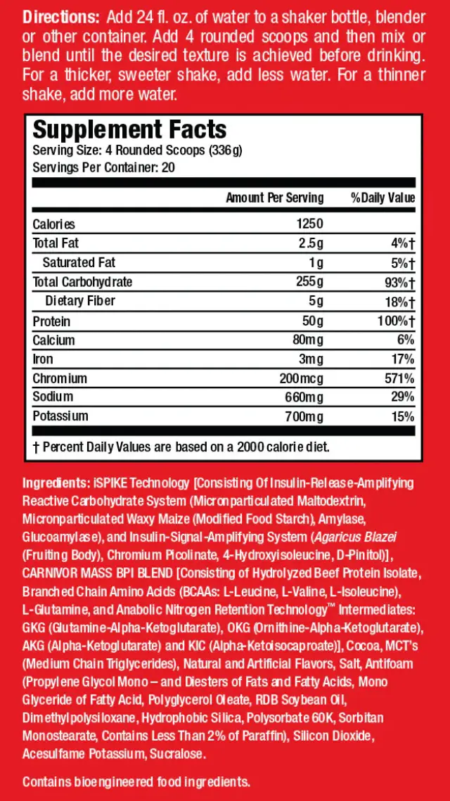 MuscleMeds Carnivor™ Mass Big Steer Vanilla Caramel, 20 Serving 2