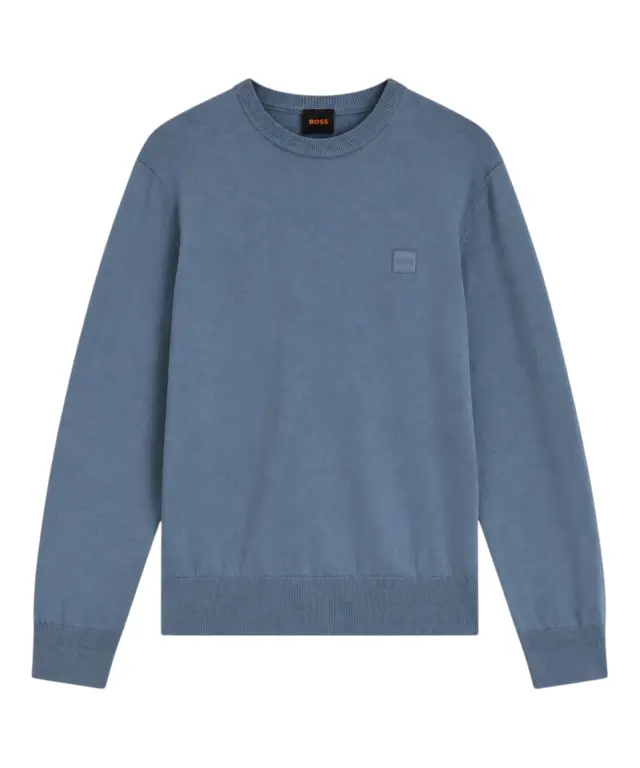 Hugo Boss - Ανδρικό Πλεκτό Πουλόβερ Kanovano_S 50527583-424 Μπλε