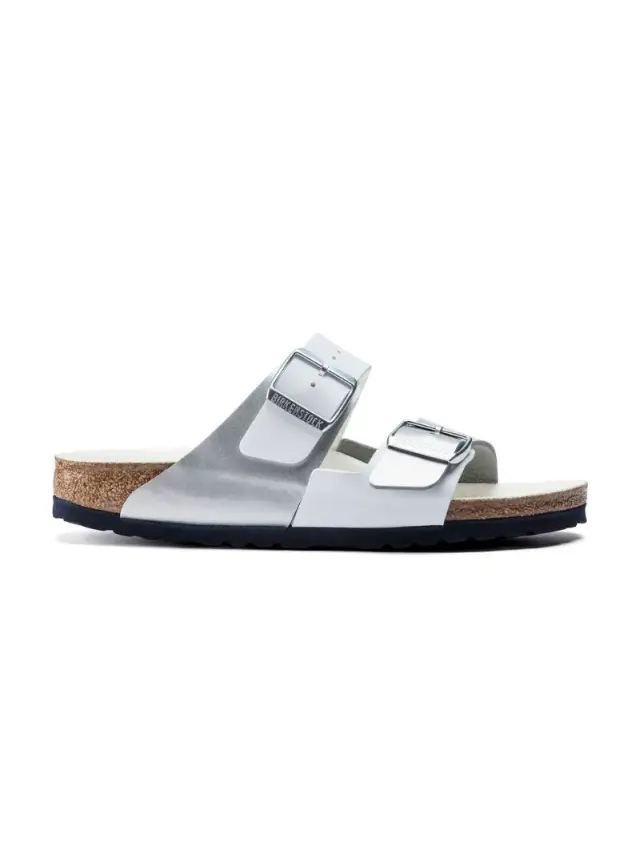 Birkenstock Πέδιλα Γυναικείο Birko-Flor(ανθεκτικό υλικό της Birkenstock-επιτρέπει την επαφή με το νερό) Άσπρο BIR/ARIZONA 1020927WHI/SILV 3