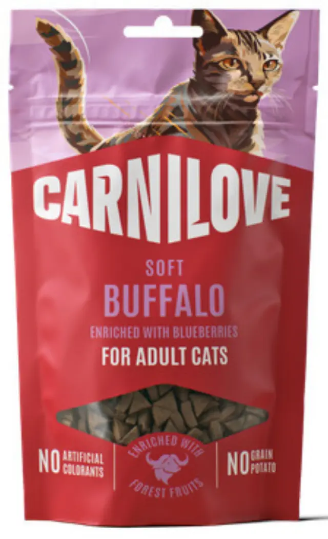 Carnilove Cat Soft Snack Buffalo-Blueberries 50gr