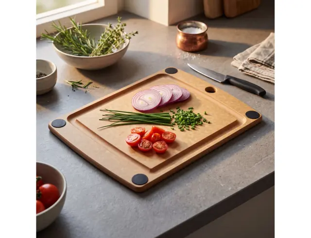 Επιφάνεια Κοπής Victorinox All in One με αντιολισθητικά πόδια, αυλάκι και διαστάσεις 29.2x22.8x0.6cm - Brown 7.4125