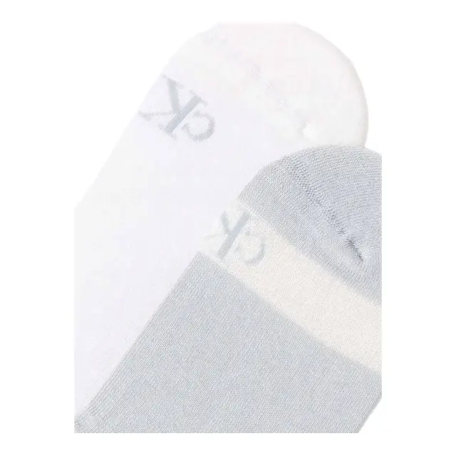 Calvin Klein Γυναικείες Κάλτσες Sneaker Glossy - Διπλό πακέτο, Χρώμα Γαλάζιο-Λευκό - 35-38 3