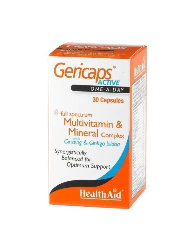 HEALTH AID Gericaps Active Πολυβιταμίνες, Ginseng & Ginkgo Biloba, 30 κάψουλες