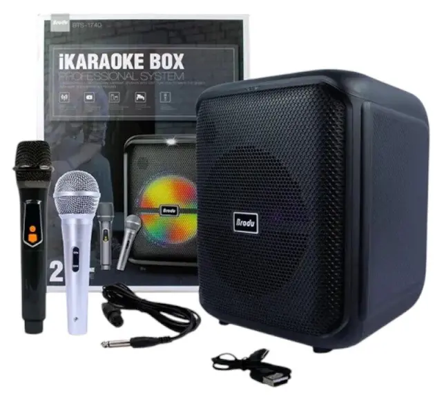 Φορητό ηχείο subwoofer με 2 μικρόφωνα Karaoke - BTS-1740 - 717400 3