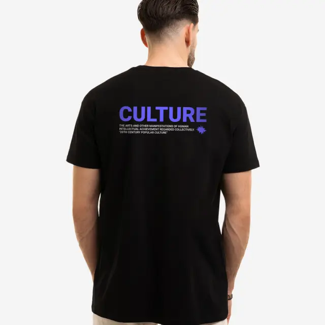 T-shirt Noshame® Μαύρο με τύπωμα Culture - 122525 - XXL