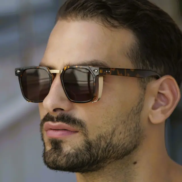 Ghetto Fashion Sunglasses Hawksbill Brown/Gold Frame Unisex 2