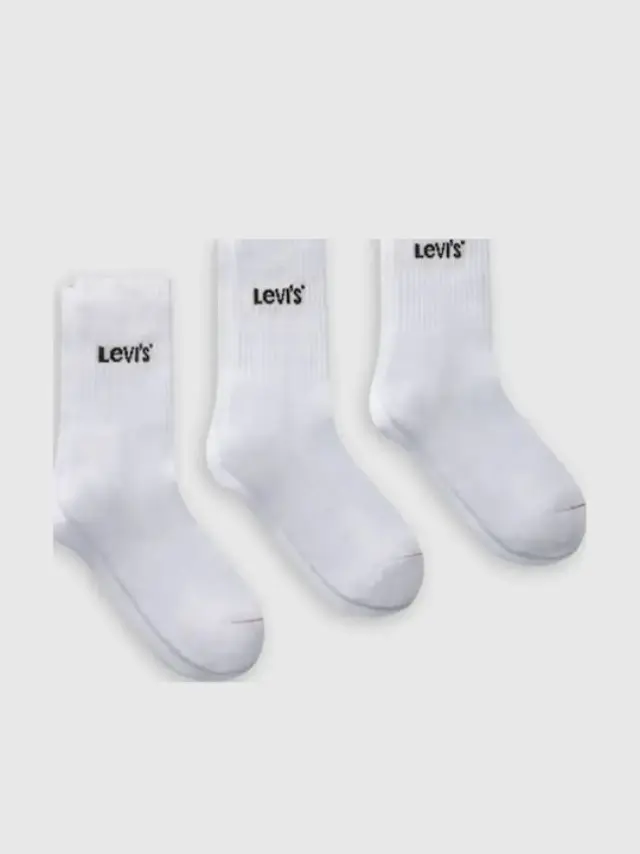 Levi's Uni Regular Cut Orange Tab Socks Λευκό White - 39/42