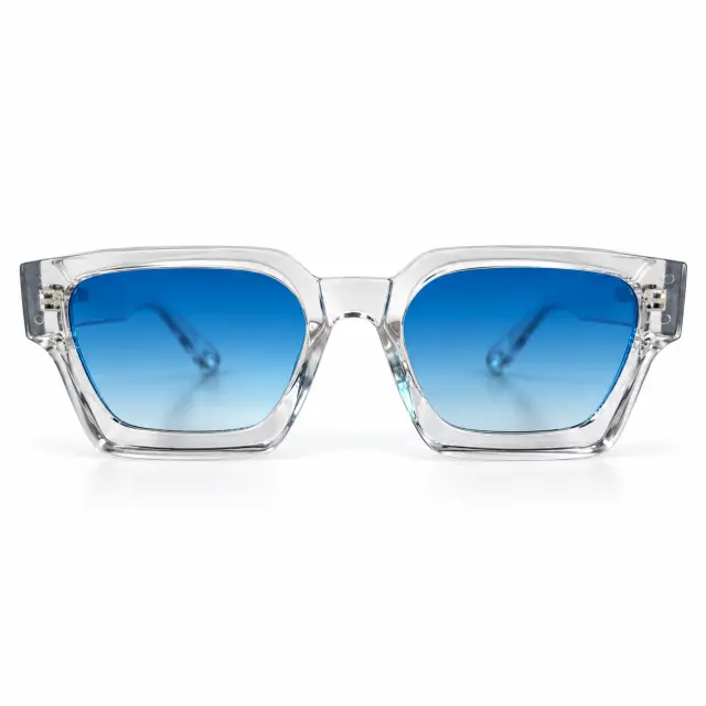 Ghetto Crystal Blue Gradient Sunglasses – Unisex