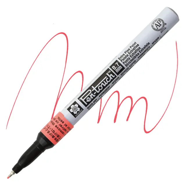 Μαρκαδόρος Sakura Pen-Touch, 0.7mm Extra Fine - Fluo Red