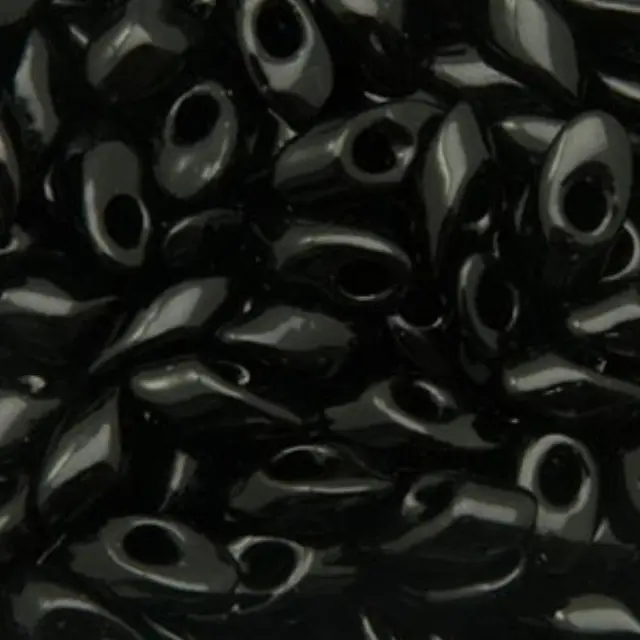 Χάντρα Miyuki Long Magatama 4x7mm - LMA-401 - Black ~10gr