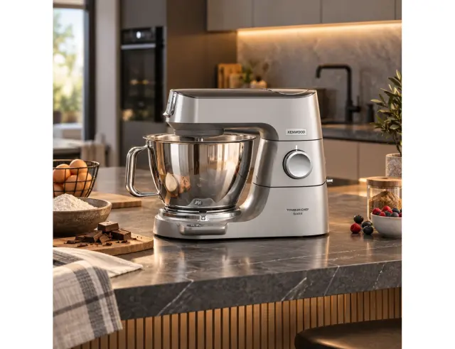 Κουζινομηχανή Kenwood Titanium Chef Baker KVC85.004SI με ισχύ 1200W, μεταβλητή ταχύτητα και χωρητικότητα 5L KVC85.004SI