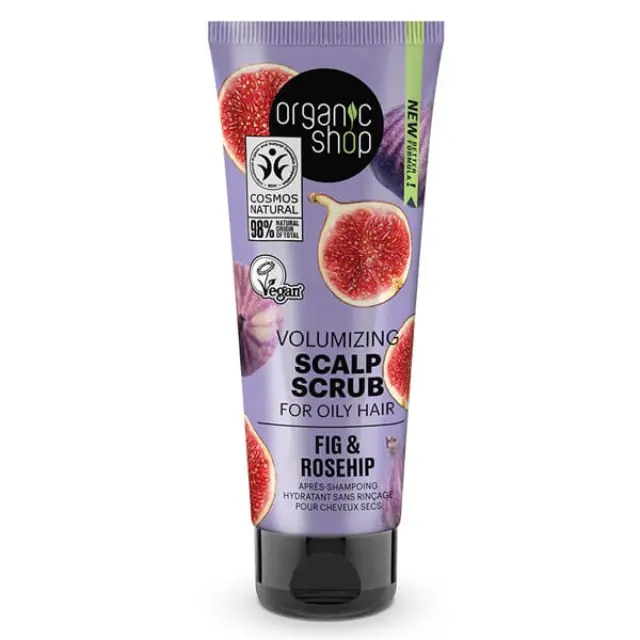 Organic Shop Volumizing Scalp Scrub Fig & Rosehip Απολεπιστικό Τριχωτού για Όγκο 75ml