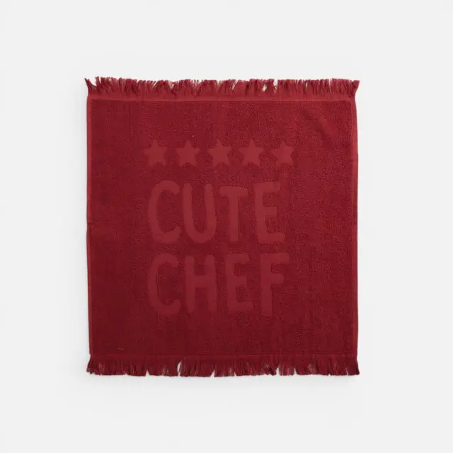 ΠΟΤΗΡΟΠΑΝΟ CUTE CHEF 50Χ50 NEF-NEF HOMEWARE, 100% BAMBAKI - BORDO (039626)