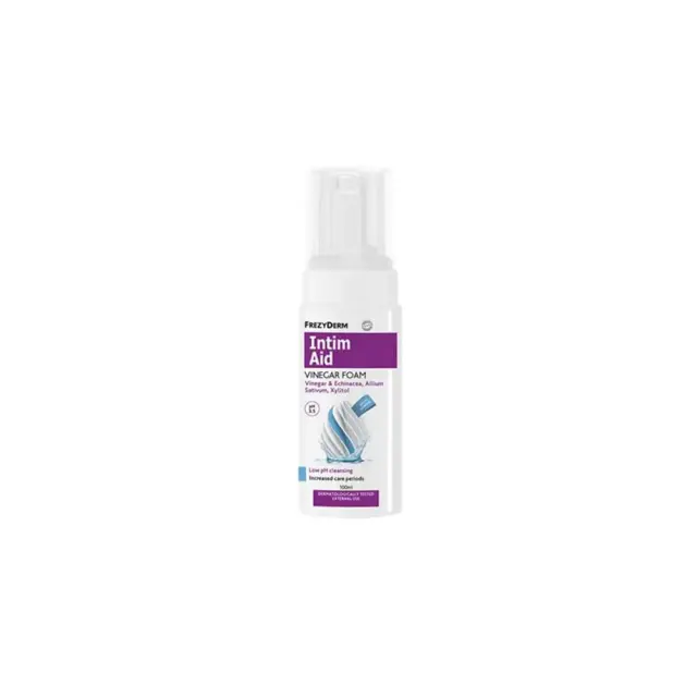Frezyderm | Intim Aid Vinegar Foam pH 3.5 Ειδικός Αφρός Καθαρισμού της Ευαίσθητης Περιοχής με Ξύδι & Εχινάκεια | 100ml