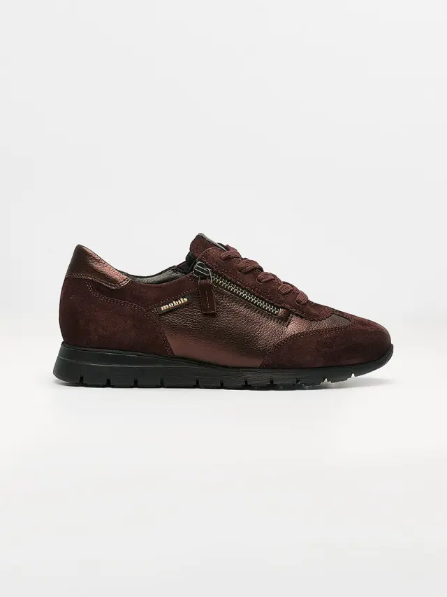 Mephisto Sneakers Γυναικείο δέρμα/δέρμα Nubuck Μπορντώ MEP/DONIA PLUM 2