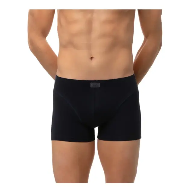 Sporties Βαμβακερό Ανδρικό Boxer με Εσωτερικό Λάστιχο 2 τεμάχια Minerva - Μαύρο