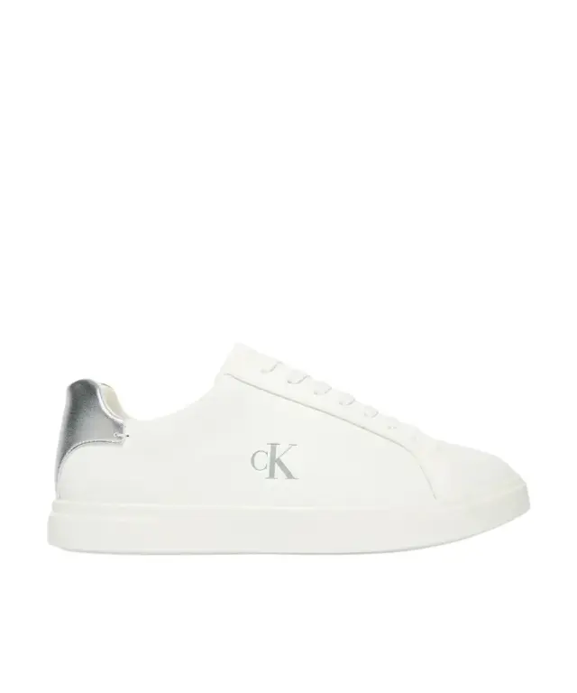 Calvin Klein - Γυναικεία Sneakers Low Pro Cups Laceup Lth Met HW0HW02846-0K8 Λευκό
