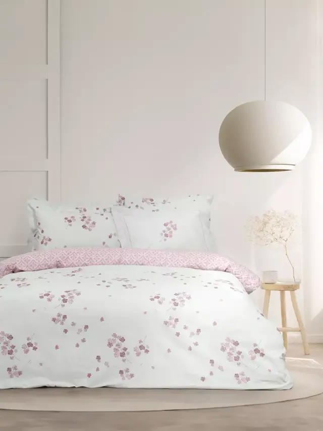 Σετ Σεντόνια Roselle Υπέρδιπλα (2 x 240x260 + 2 Μαξιλαροθήκες Oxford 4 πλευρών 52x72+5) Γαλάζιο, Ροζ