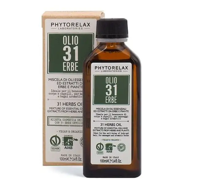 Phytorelax 31 Herbs Oil Mixture Of Essential Oils And Extracts From Herbs And Plants Μείγμα Αιθέριων Ελαίων με Φυσικά Εκχυλίσματα από 31 Φυτά, 100ml