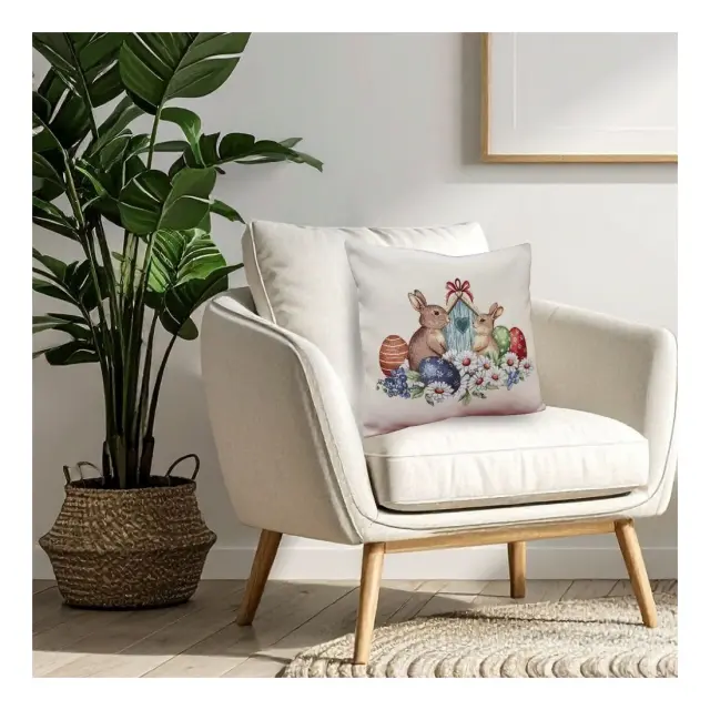 Dimeco Πασχαλινή Μαξιλαροθήκη 45x45 Easter Twix 2