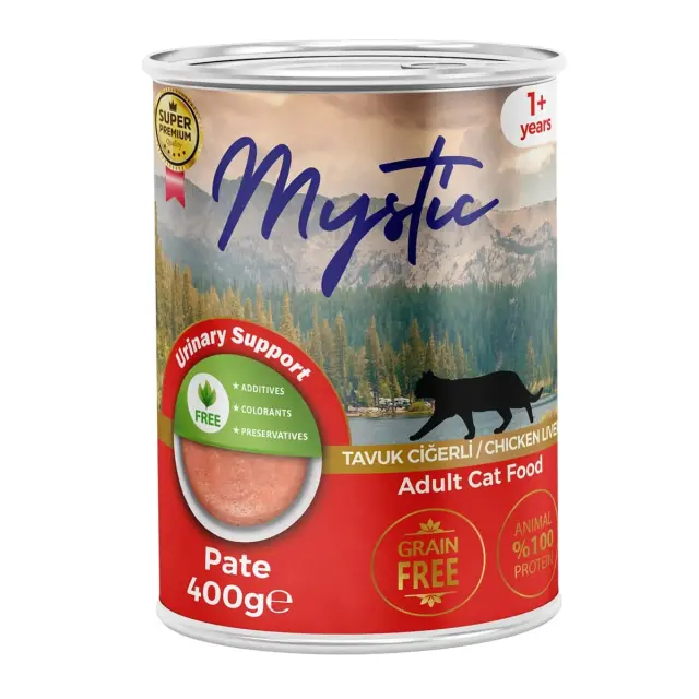 Mystic Πατέ Super Premium Κονσέρβα για Ενήλικες Γάτες με Συκώτι Κοτόπουλου 400gr