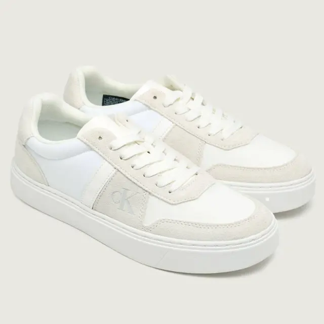 Calvin Klein - Ανδρικά Sneakers Ck Classic Cups Lace Mix Emb Tongue YM0YM01395-0K4 Λευκό - 46 2