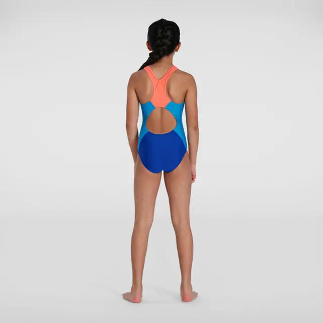 Speedo Girl's Colourblock Spiritback Swimwear Μπλε 813459H077 (Speedo) - 116 2