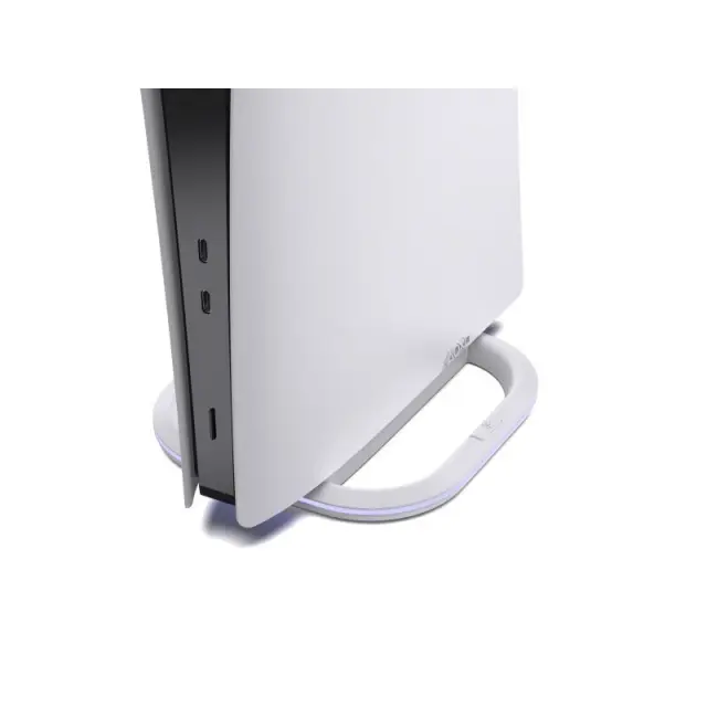 Maxx Tech Mini Vertical LED Βάση Κάθετης Στήριξης για PS5 Fat + PS5 Slim με RGB Φωτισμό – Λευκή (MXT-MVLED-PS5)